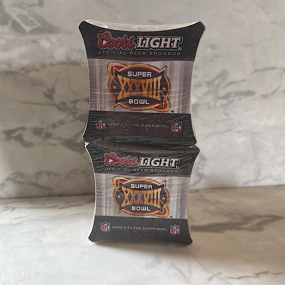 Lot of 250 New Coors Original Official NFL Super Bowl 2003/04 Beer Coasters RARE